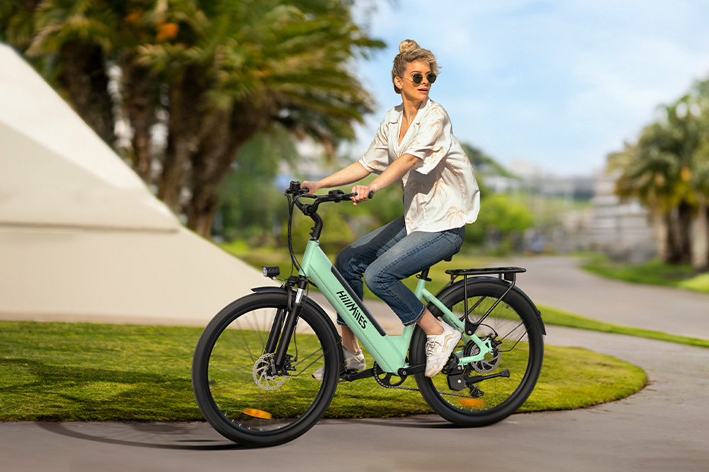 HillMiles MileCity1 Electric Bike, 250W Motor, 36V 13AH Battery, 26-inch Tire, 32km/h Max Speed, 100km Max Range, Shimano 7-speed, Mechanical Disc Brake, Front Fork Suspension, IP65 Waterproof