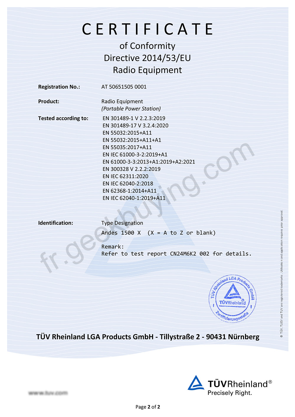 Ampace Andes 1500 Station d'alimentation portable de 1462Wh + 1 SP200 panneau solaire pliable de 200W