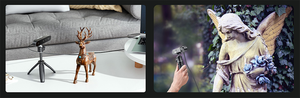 Creality CR-Scan Ferret SE 3D Scanner, Up to 30 fps Scan Speed, 0.1mm Accuracy, 24-bit Full-Color Scanning, Anti-Shake Tracking, 560x820mm Single Capture Range, 150x150mm Minimum Scanning