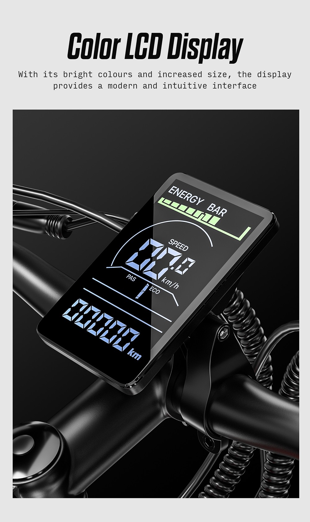 RANDRIDE YG90B Vélo électrique, Moteur 1000W, Vitesse max 45km/h, Batterie amovible 48V 17Ah, Autonomie max 80-90KM, Pneus 27.5*2.4'' CST, Charge 120kg, Shimano 21 vitesses, Frein hydraulique - Noir & Rouge