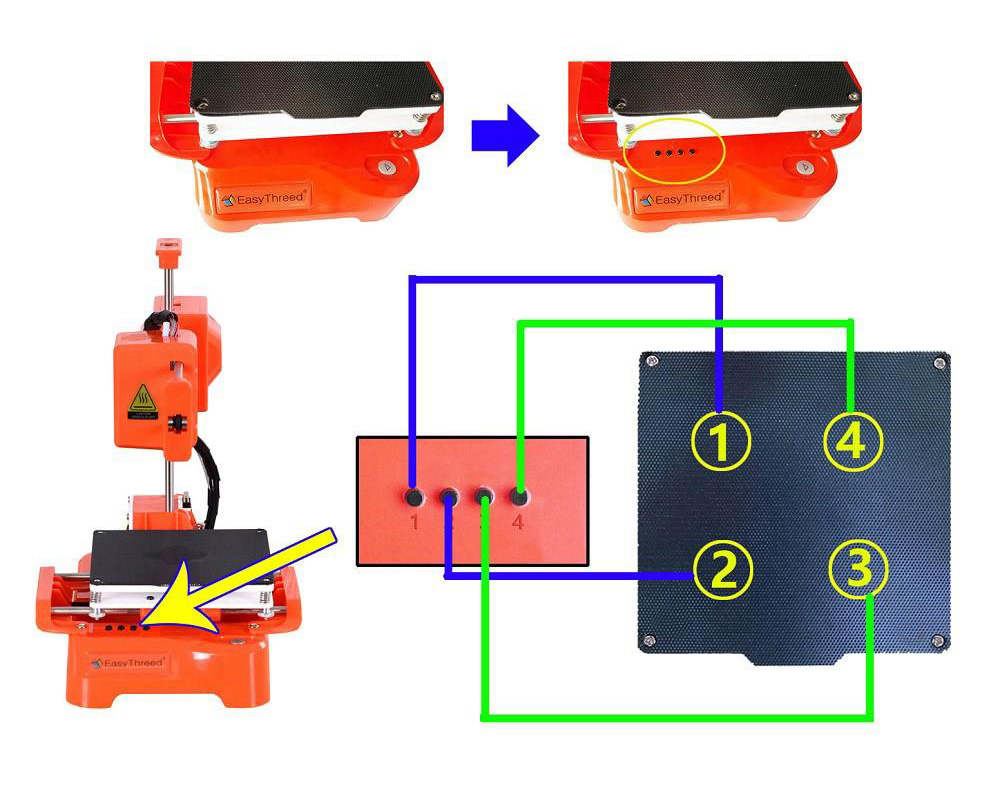 EasyThreed K7 3D Printer, 4 Leveling Buttons, 0.1-0.2mm Accuracy, 10-40mm/s Print Speed, Mute Printing, 100x100x100mm, for DIY Kids Education, Upgraded Version