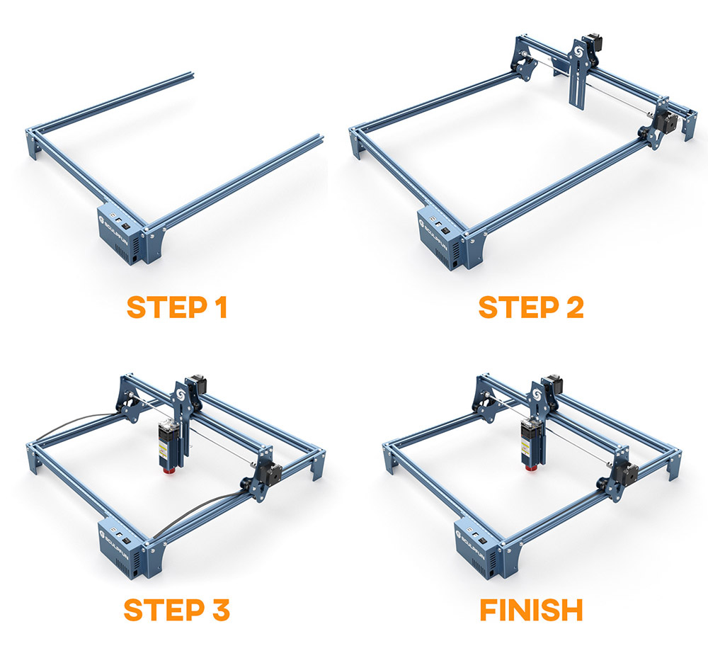 Sculpfun S9 Laser Engraver Full-Metal CNC Laser Engraving Machine 5.5W High Precision Engraving Area 410x420mm
