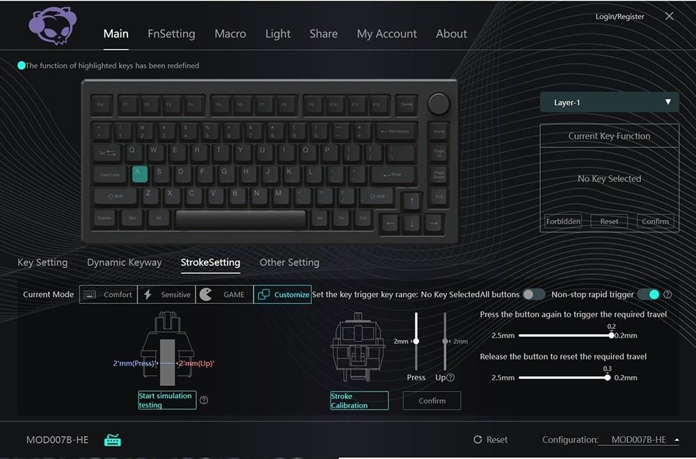 Akko MOD007B-HE Cream Yellow Magnetic Switch Mechanical Keyboard