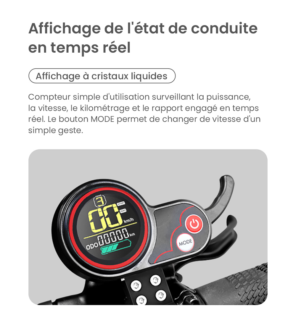 Trottinette électrique BOYUEDA S3-11, moteur 2*3000W, batterie 60V 38AH, pneu 11 pouces, vitesse maximale 85km/h, autonomie 120km, freins à disque hydrauliques doubles, amortisseur hydraulique, écran LCD