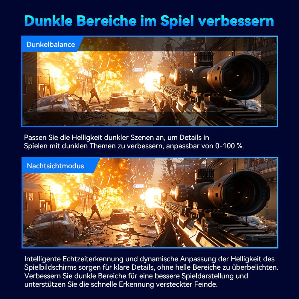 TITAN ARMY P27GR Gaming-Monitor, 27 Zoll 2560 x 1440 Fast-IPS-Bildschirm, 180 Hz Bildwiederholrate, 1 ms GTG, 99 % sRGB, HDR10, Adaptive-Sync, Gaming-Modus, dynamische OD, PBP- und PIP-Anzeige, schwaches blaues Licht, einstellbare Neigung, VESA-Wandmontage