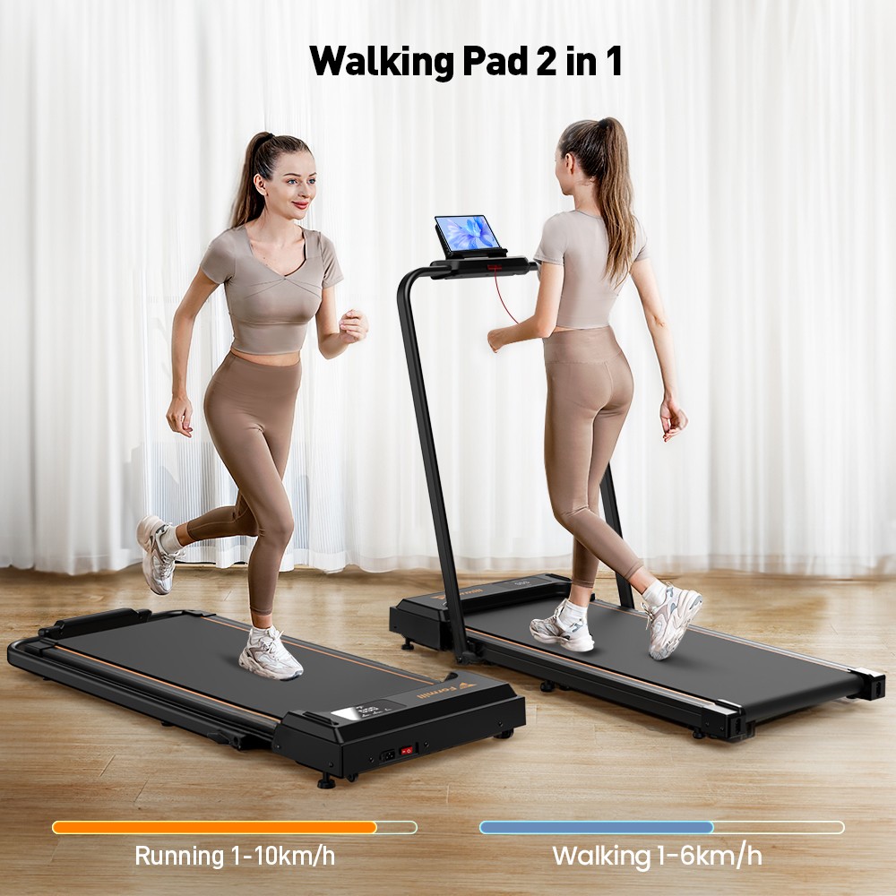 Formill FT-51 2-in-1 Walking Pad Treadmill, 2.5 HP Motor, Folding Treadmill up to 10 km/h, with LED Display and Remote Control, MAX 120KG, Ideal treadmill for Home and Office