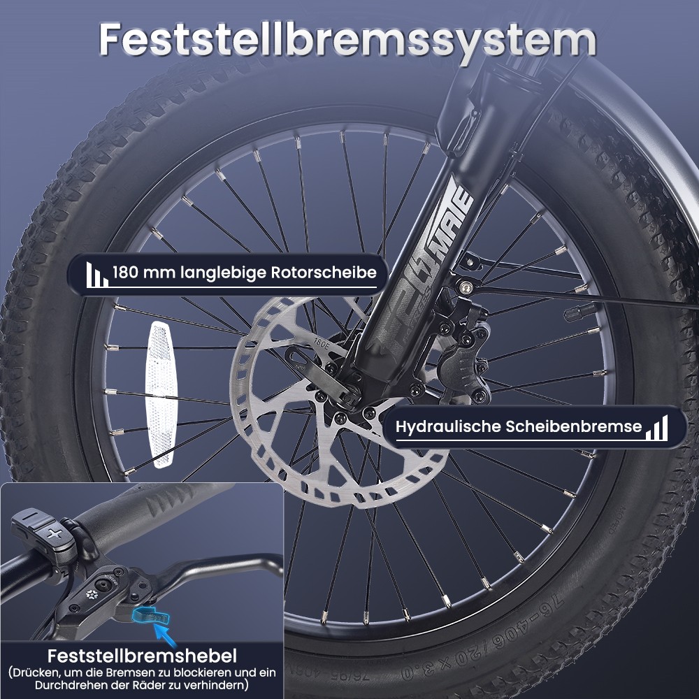 FAFREES F20 Mate Elektrisches Dreirad, bürstenloser 500-W-Motor, 48-V/18,2-Ah-Akku, 20 x 3,0 Zoll große dicke Reifen, Höchstgeschwindigkeit 25 km/h, maximale Reichweite 110 km, hydraulische Scheibenbremsen – Grau