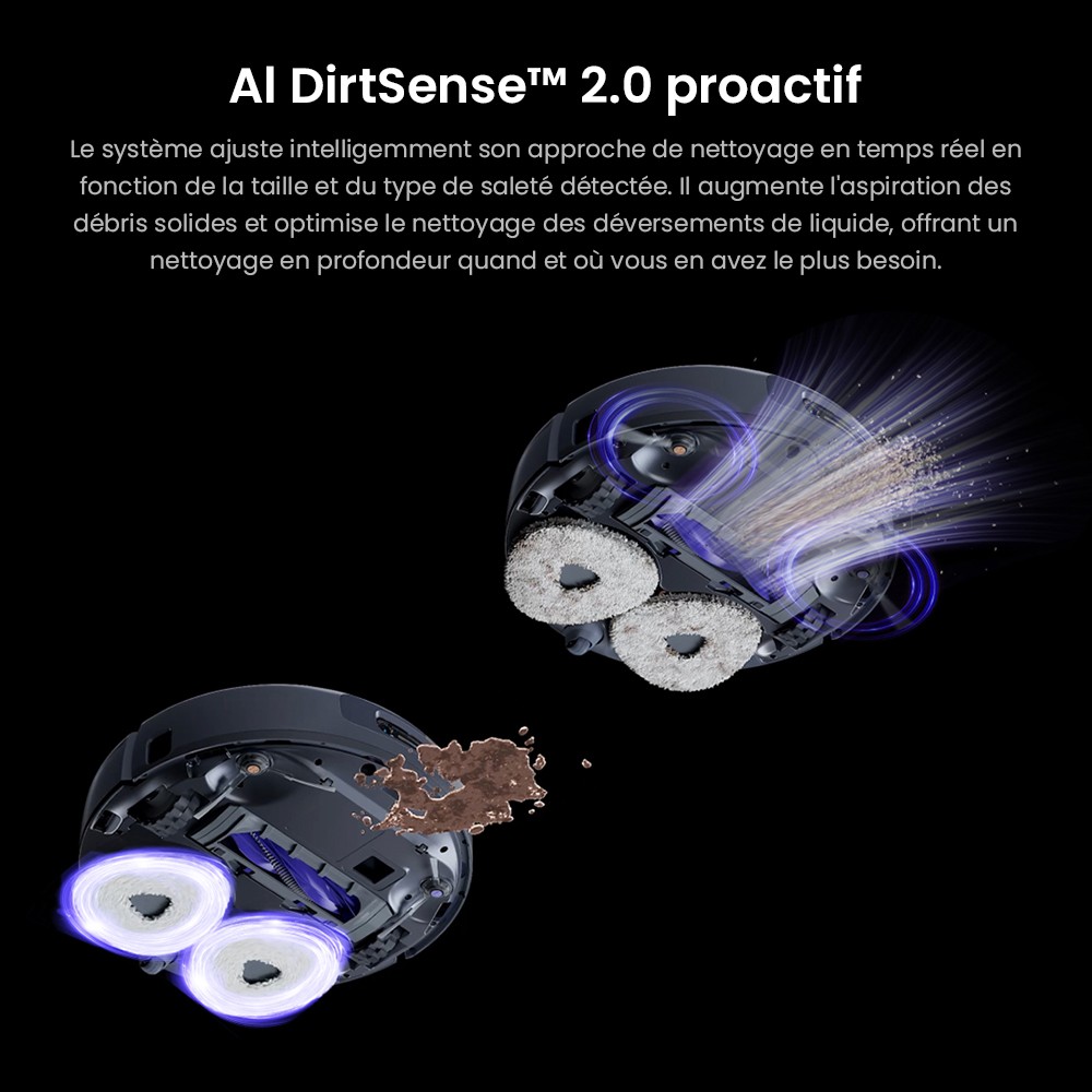 Aspirateur robot et balai Narwal Freo Z Ultra avec station de base, puissance de 12 000 Pa, autovidange, double caméra, zéro enchevêtrement, 120 jours sans entretien, levage automatique de la vadrouille jusqu'à 12 mm, évitement d'obstacles à trois lasers, lavage et séchage à l'eau chaude adaptatifs par IA - Blanc