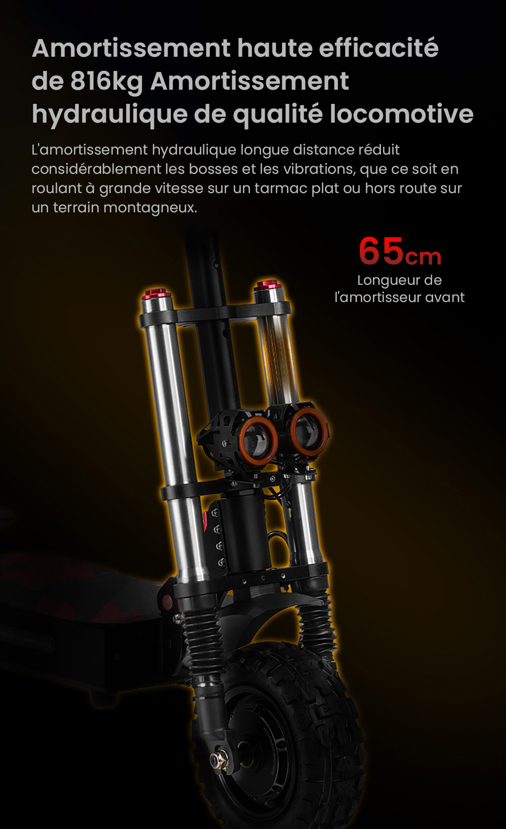 Trottinette électrique BOYUEDA S3-11, moteur 2*3000W, batterie 60V 38AH, pneu 11 pouces, vitesse maximale 85km/h, autonomie 120km, freins à disque hydrauliques doubles, amortisseur hydraulique, écran LCD