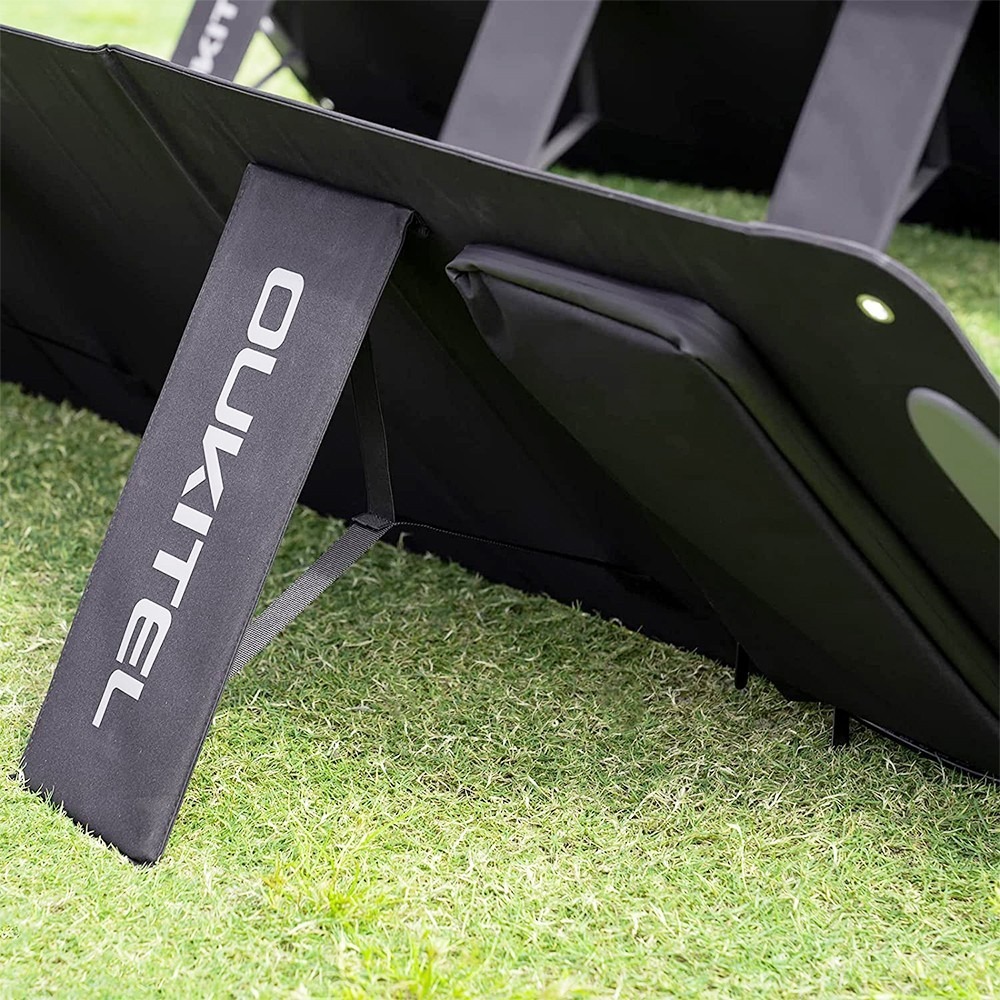 OUKITEL PV200 Panneau solaire pliable avec béquille, efficacité de conversion solaire de 21,7 %, étanchéité IP65