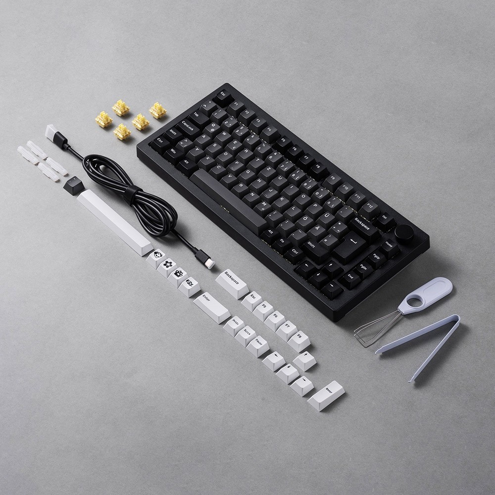 Akko Black & Silver 5075B Plus ISO Wireless Mechanical Keyboard