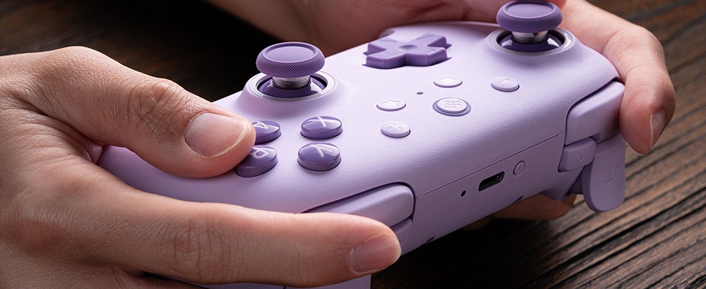 8BitDo Ultimate 2C Wireless Gaming Controller for Windows PC and Android, 1000Hz Polling Rate, Hall Effect Joysticks & Hall Triggers - Purple