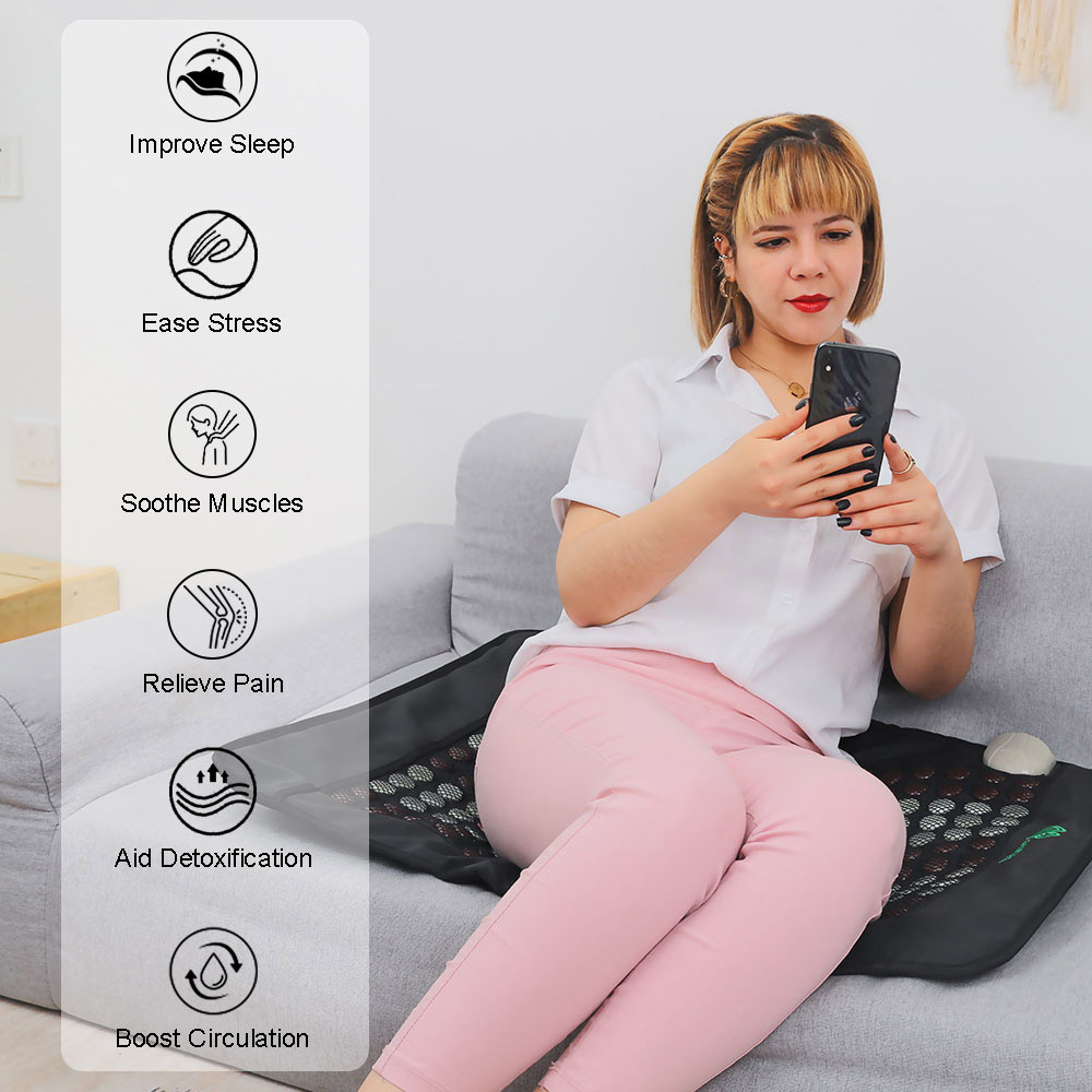 ACADA Far Infrared Heating Pad with Jade Tourmaline, Deep Warm Your Full Body and Relieve Muscle Fatigue, 80x55cm