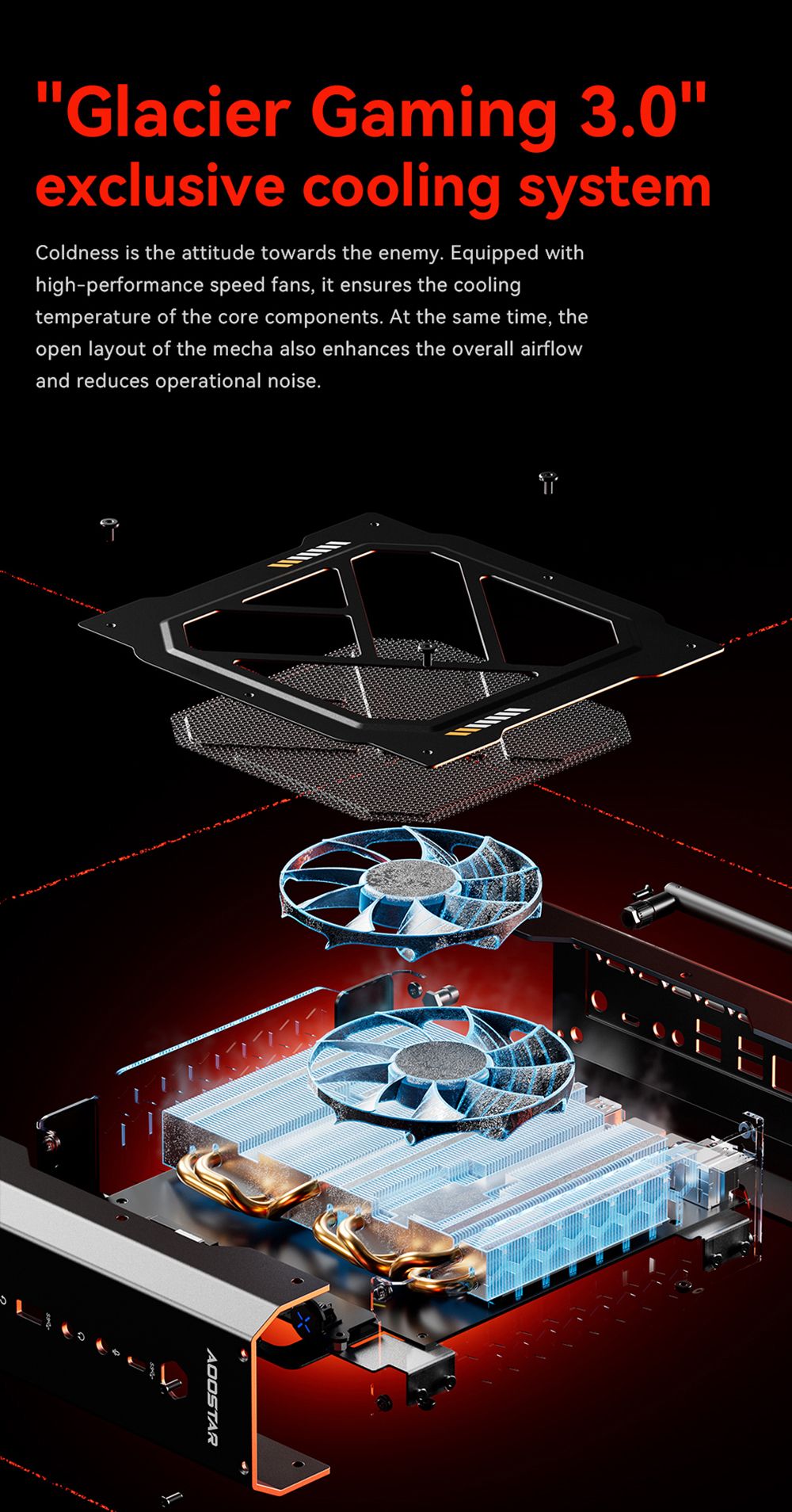 AOOSTAR GODX Gaming Mini PC with Discrete GPU, AMD Ryzen 9 6900HX CPU 8 Core 4.9GHz, AMD Radeon RX 6600LE GPU 8GB 128bit, 64GB RAM 2TB SSD, WiFi6, 2*2.5G LAN, 5*USB3.2, 1*USB4, 1*Type-C, 1*DP, 1*HDMI, 2*Headphone Jack, 2*Microphone Port - EU Plug