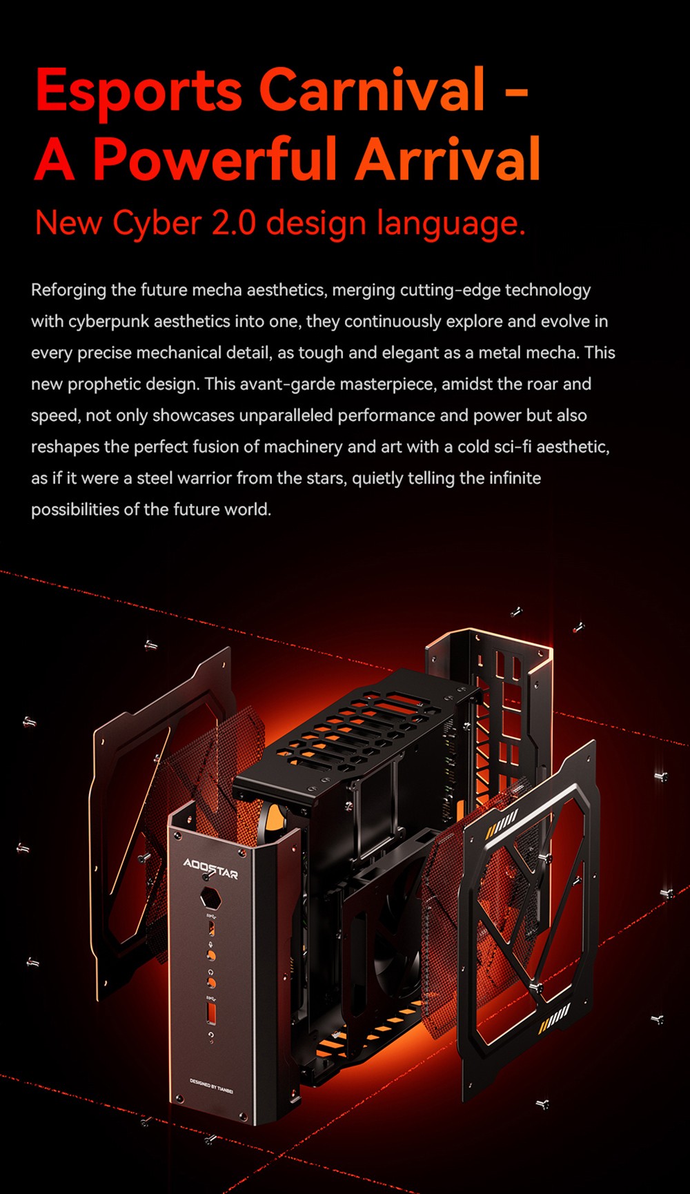 AOOSTAR GODX Gaming Mini PC with Discrete GPU, AMD Ryzen 9 6900HX CPU 8 Core 4.9GHz, AMD Radeon RX 6600LE GPU 8GB 128bit, 64GB RAM 2TB SSD, WiFi6, 2*2.5G LAN, 5*USB3.2, 1*USB4, 1*Type-C, 1*DP, 1*HDMI, 2*Headphone Jack, 2*Microphone Port - EU Plug