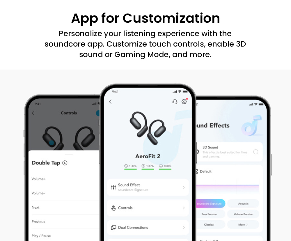 Anker Soundcore AeroFit 2 Open-ear Wireless Earbuds, Adjustable Ear Hooks, Bluetooth 5.4, Hi-Res Wireless Audio - Green