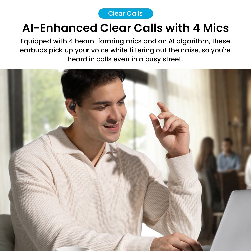 Anker Soundcore AeroFit 2 Open-ear Wireless Earbuds, Adjustable Ear Hooks, Bluetooth 5.4, Hi-Res Wireless Audio - Green