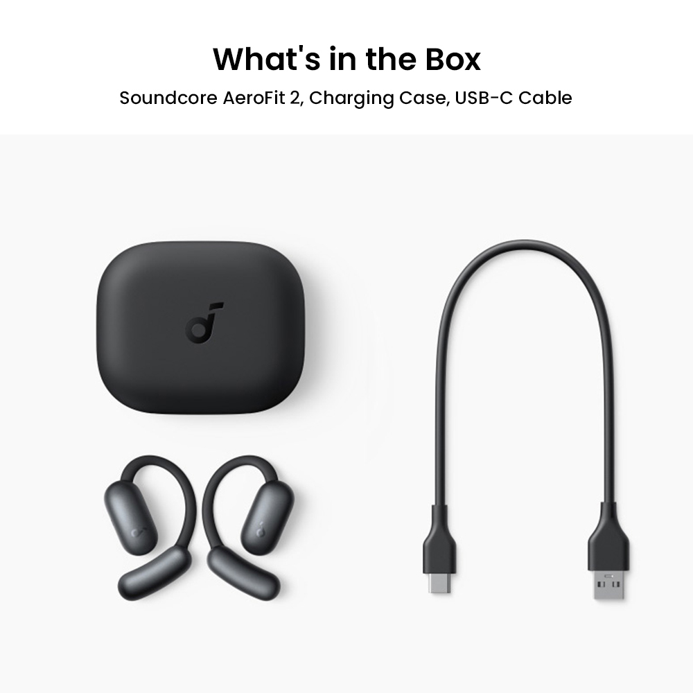 Anker Soundcore AeroFit 2 Open-ear Wireless Earbuds, Adjustable Ear Hooks, Bluetooth 5.4, Hi-Res Wireless Audio - Green