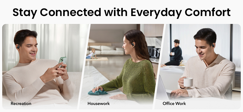 Anker Soundcore AeroFit 2 Open-ear Wireless Earbuds, Adjustable Ear Hooks, Bluetooth 5.4, Hi-Res Wireless Audio - Green