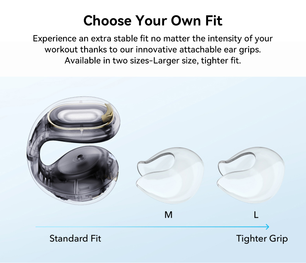 Anker Soundcore C30i Open-ear Clip-on Earbuds, Bluetooth 5.3, IPX4 Water-Resistant, Up to 30 Hours Playtime - Black