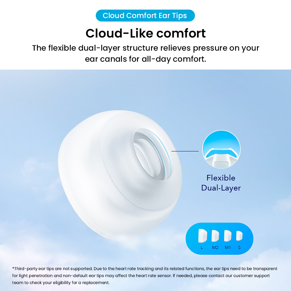 Anker Soundcore Liberty 4 True Wireless ANC Earbuds, Hi-Res Wireless Audio, Spatial Audio with Dual Modes, Heart Rate Sensor - White