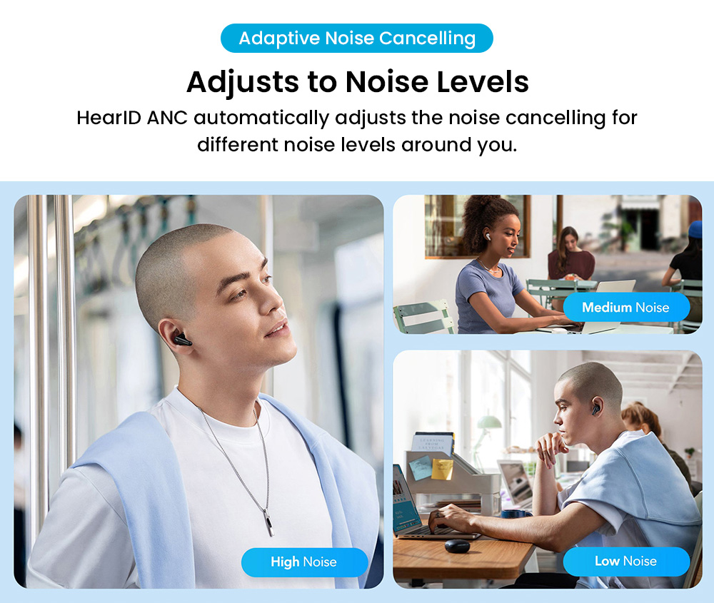 Anker Soundcore Liberty 4 True Wireless ANC Earbuds, Hi-Res Wireless Audio, Spatial Audio with Dual Modes, Heart Rate Sensor - White