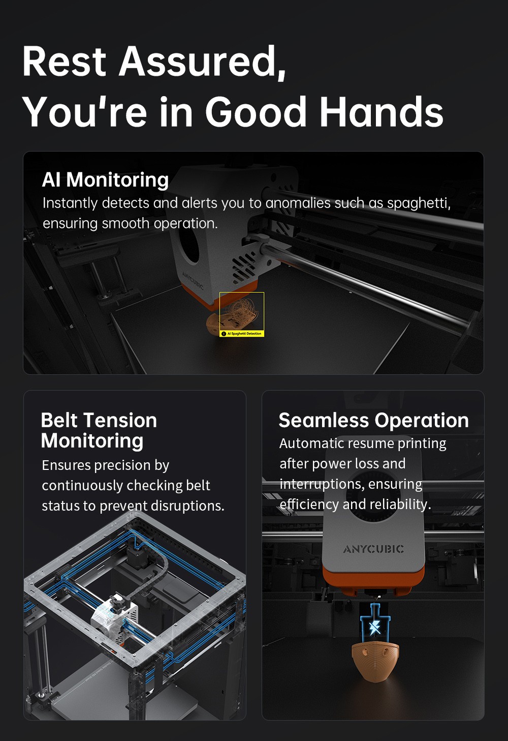 Anycubic Kobra S1 3D Drucker, geschlossene CoreXY-Konstruktion, 600 mm/s ultraschneller Druck, unterstützt Mehrfarbendruck mit ACE Pro, 320 °C Hotend, 44 dB ultraleise, 250*250*250 mm