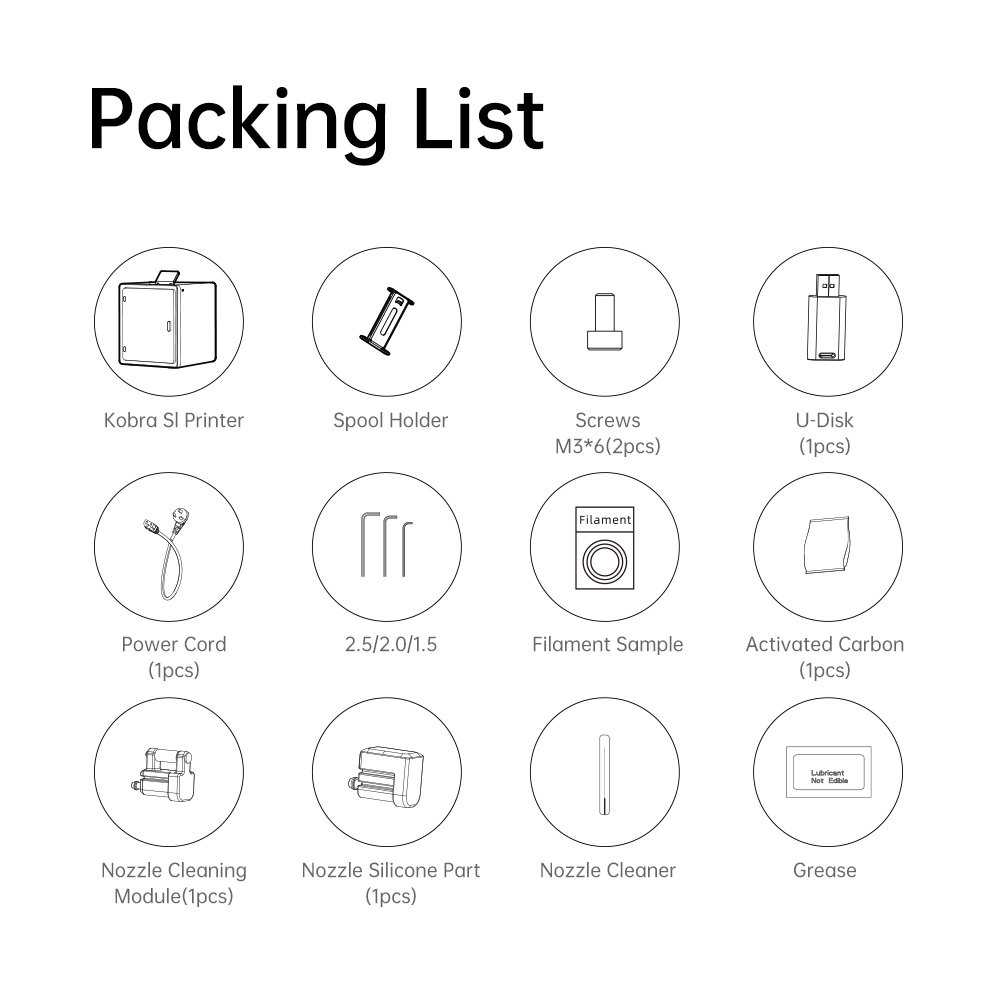 Anycubic Kobra S1 3D Drucker, geschlossene CoreXY-Konstruktion, 600 mm/s ultraschneller Druck, unterstützt Mehrfarbendruck mit ACE Pro, 320 °C Hotend, 44 dB ultraleise, 250*250*250 mm