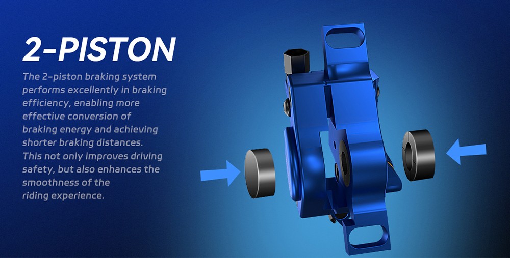 DYISLAND XT-7 Hydraulic Disc Brakes Calipers, Cable Actuated Front & Rear Brake for MTB / Road Bike / Electric Bike - Blue