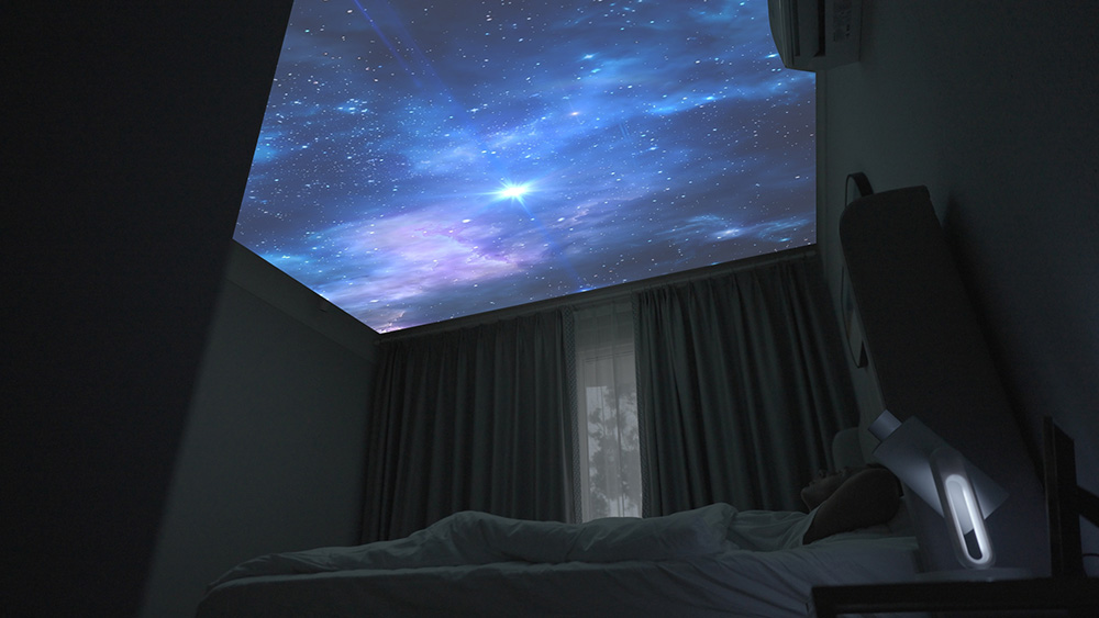 Refurbished ETOE Starfish Projector, Android TV 11.0, Dolby Digital, Touch Night Light, 140° Rotation, 300 ANSI, 4K Decoding, Auto Keystone Correction, Built-in Chromecast, 5W Speaker