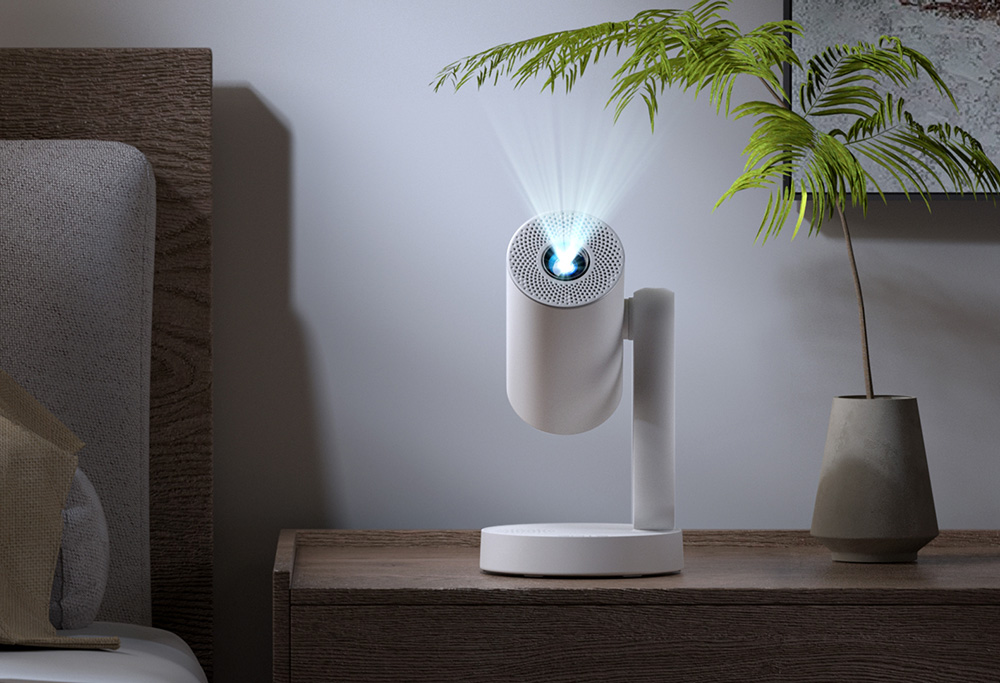 Refurbished ETOE Starfish Projector, Android TV 11.0, Dolby Digital, Touch Night Light, 140° Rotation, 300 ANSI, 4K Decoding, Auto Keystone Correction, Built-in Chromecast, 5W Speaker