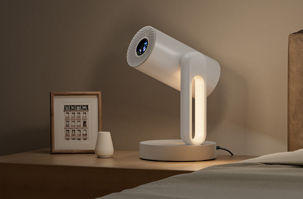 Refurbished ETOE Starfish Projector, Android TV 11.0, Dolby Digital, Touch Night Light, 140° Rotation, 300 ANSI, 4K Decoding, Auto Keystone Correction, Built-in Chromecast, 5W Speaker