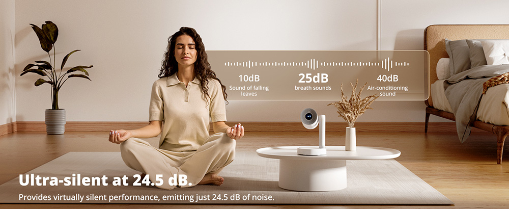 Refurbished ETOE Starfish Projector, Android TV 11.0, Dolby Digital, Touch Night Light, 140° Rotation, 300 ANSI, 4K Decoding, Auto Keystone Correction, Built-in Chromecast, 5W Speaker