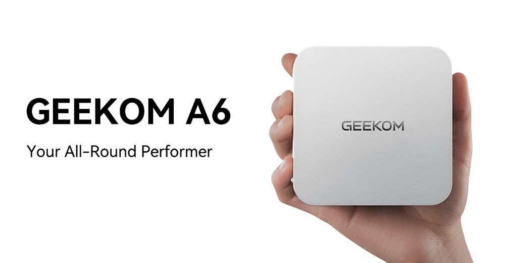 GEEKOM A6 Mini PC, AMD Ryzen 7 6800H 8 Core Max 4.7GHz, 32GB RAM 1TB SSD, 2*HDMI + 2*USB4.0 4K Quad Display, WiFi 6E Bluetooth 5.2, 3*USB3.2 Type-A, 1*USB2.0, 1*SD Card Reader, 1*2.5G RJ45, 1*Headphone Jack