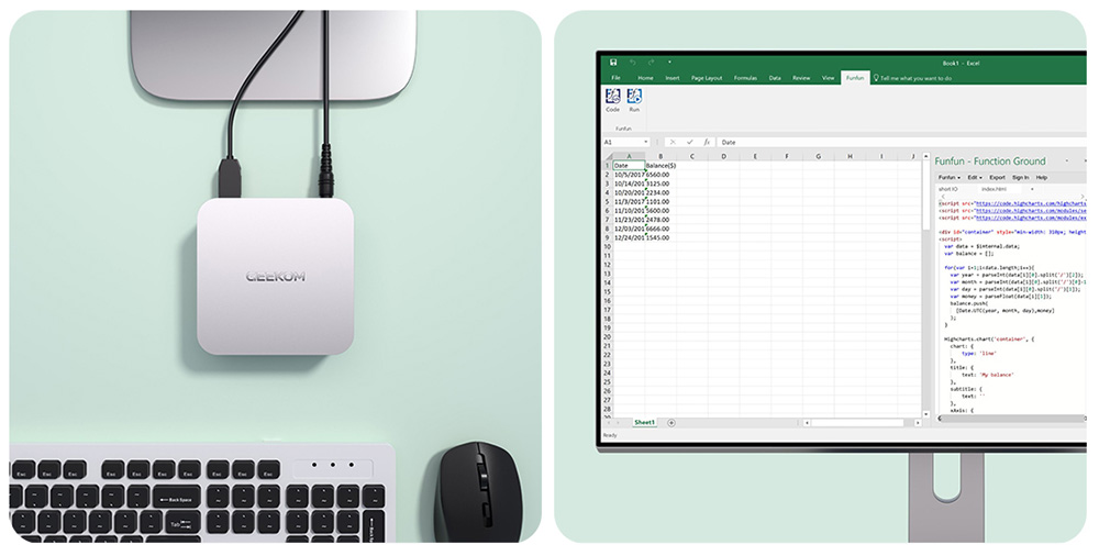 GEEKOM A6 Mini PC, AMD Ryzen 7 6800H 8 Core Max 4.7GHz, 32GB RAM 1TB SSD, 2*HDMI + 2*USB4.0 4K Quad Display, WiFi 6E Bluetooth 5.2, 3*USB3.2 Type-A, 1*USB2.0, 1*SD Card Reader, 1*2.5G RJ45, 1*Headphone Jack
