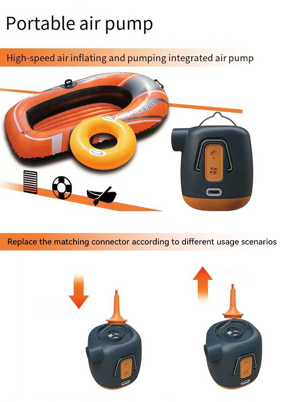 H3 Outdoor Wireless High-speed Inflation & Deflation Integrated Air Pump