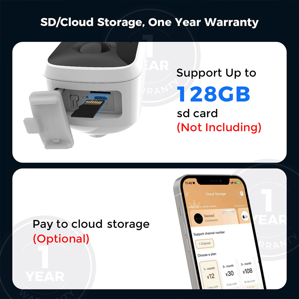 Hiseeu C90 WiFi Security Camera with Solar Panel, 4MP HD Video, Full Color Night Vision, Human Detection, SD/Cloud Storage, IP66 Waterproof, Alexa Compatible