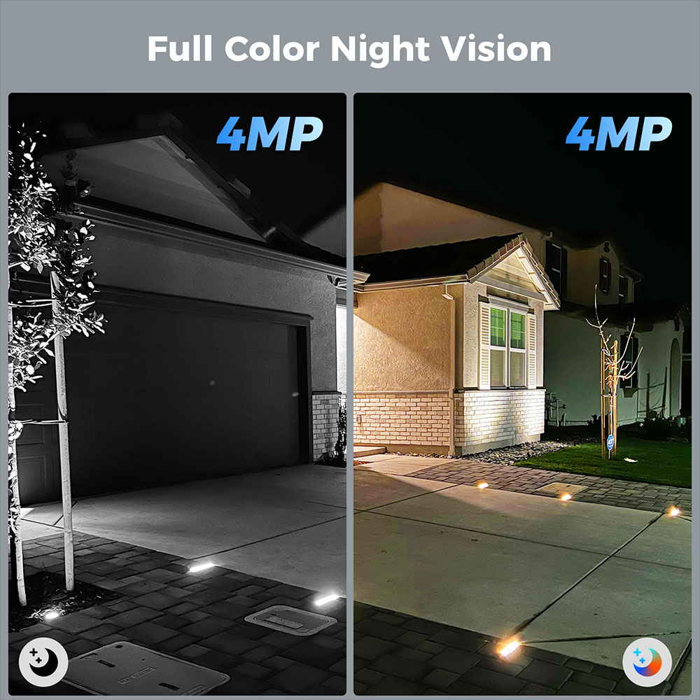Hiseeu C90 WiFi Security Camera with Solar Panel, 4MP HD Video, Full Color Night Vision, Human Detection, SD/Cloud Storage, IP66 Waterproof, Alexa Compatible