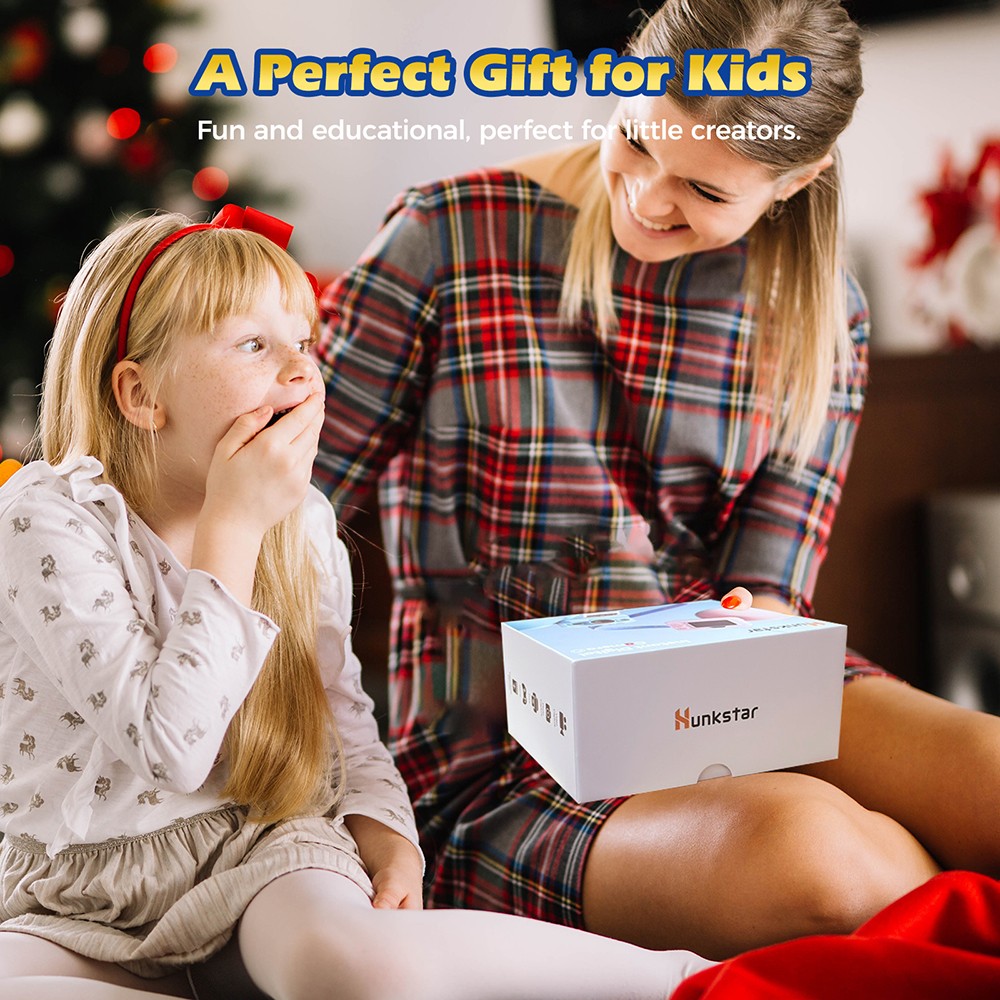 Hunkstar HC200 Instant Print Camera for Kids, with 32GB SD Card, Birthday Gifts for Girls Boys Age 3-12, HD Digital Video Cameras, Portable Toy, Pink