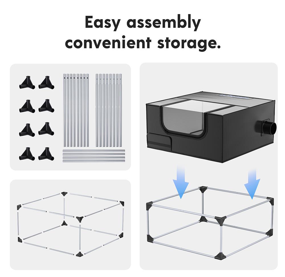 LONGER RAY5 Lasergravierergehäuse mit Entlüftung 700*700*300mm
