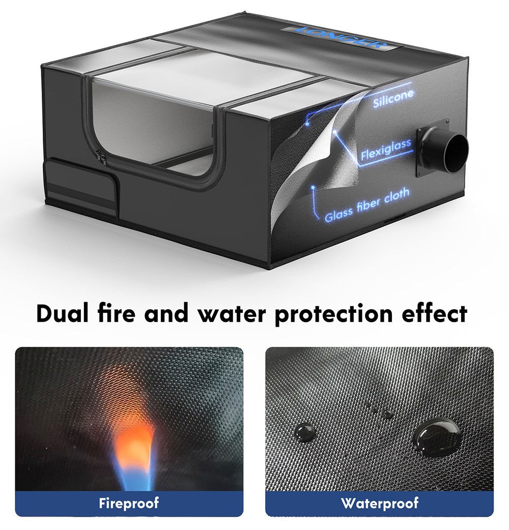 LONGER RAY5 Laser Engraver Enclosure with Vent 700*700*300mm