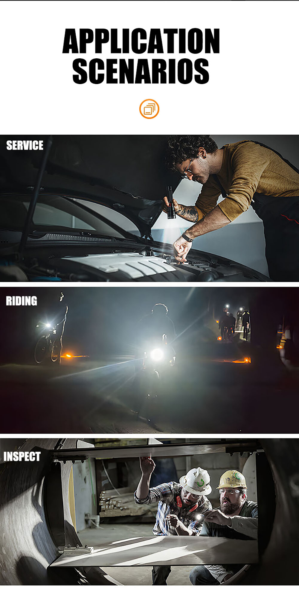 M156 1000 Lumen Rechargeable LED Flashlight, White Laser, IPX4 Waterproof, Zoomable Focus, 2700mAh 18650 Lithium Battery, Type-C Charging, LCD Power Display for Outdoor, Camping, Hiking, Emergency