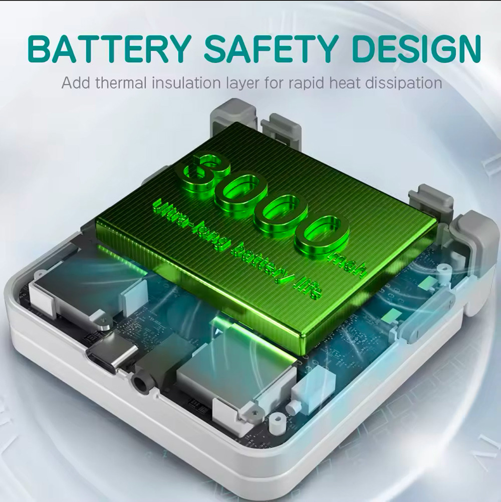 Miyoo Flip Portable Handheld Game Console, 64GB TF Card, 3.5 inch IPS Screen, 3000mAh Battery, 20+ Emulators, 2.4G/5G WiFi - Yellow