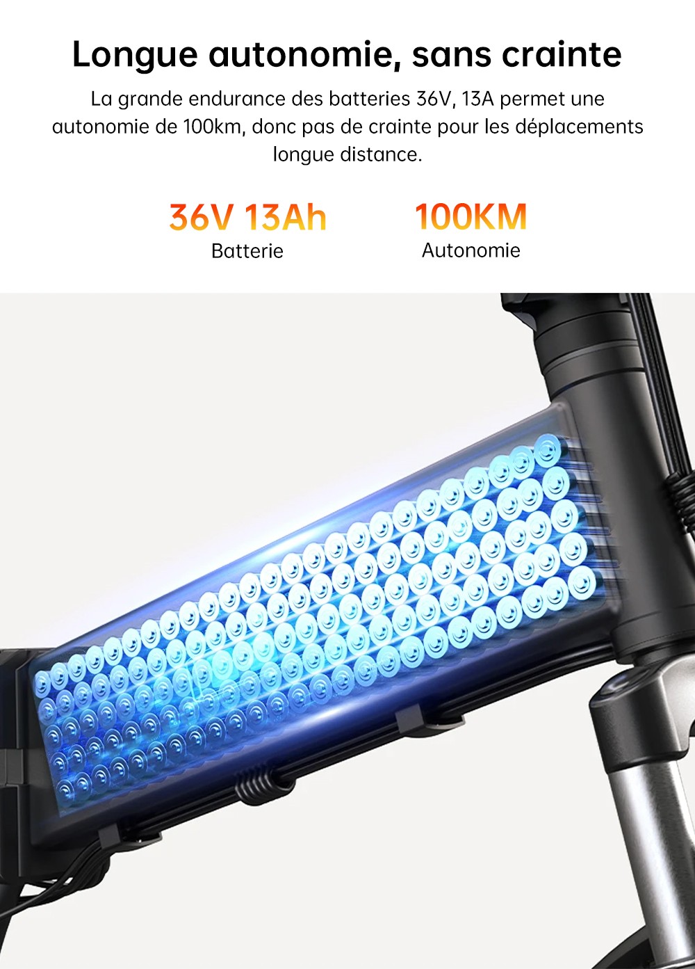 Vélo électrique pliable ENGWE P1, pneus larges de 20 x 2,3 pouces, moteur 250 W, batterie 36 V 13 Ah, 25 km/h, double frein à disque, corps en alliage d'aluminium, Shimano 7 vitesses, portée maximale de 100 km, IP54 étanche - Noir