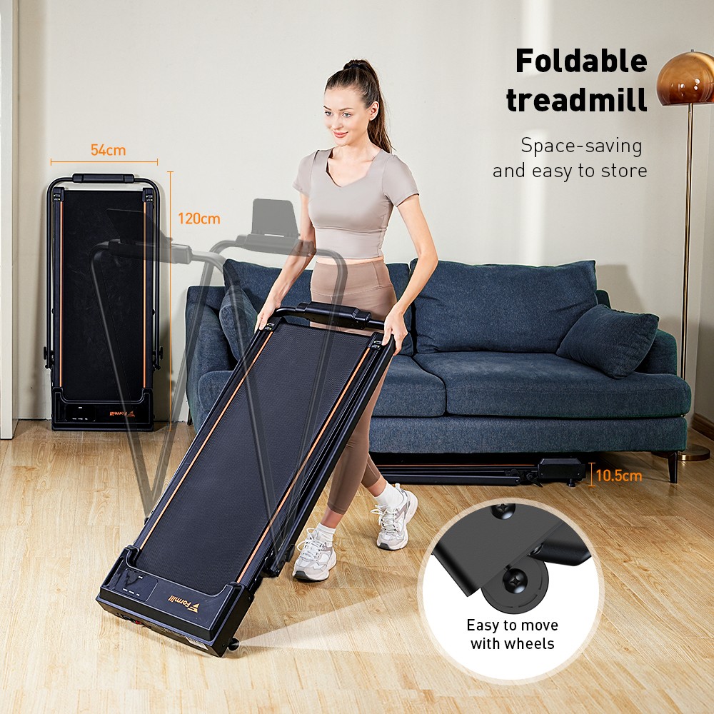 Formill FT-51 2-in-1 Walking Pad Treadmill, 2.5 HP Motor, Folding Treadmill up to 10 km/h, with LED Display and Remote Control, MAX 120KG, Ideal treadmill for Home and Office