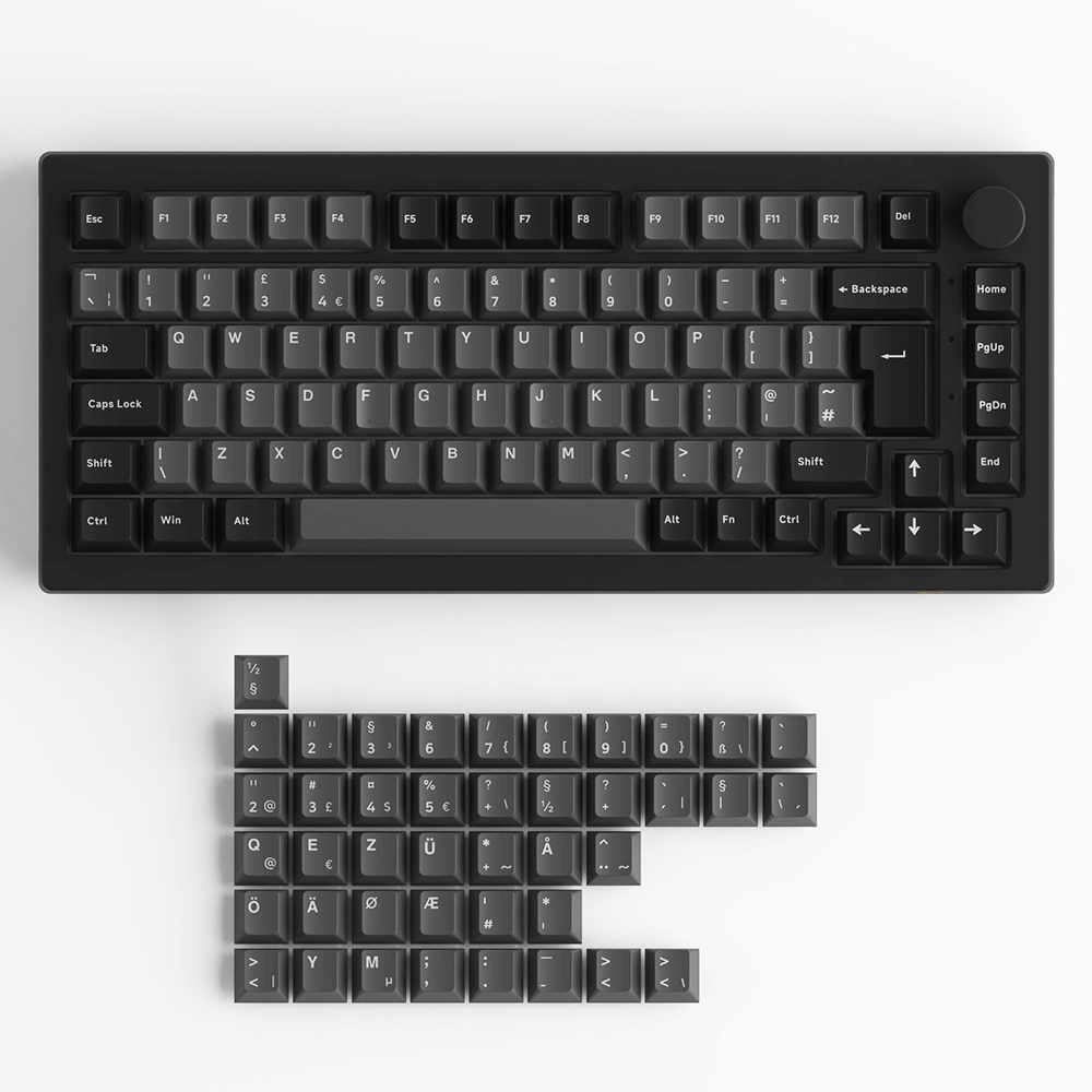 Akko Black & Silver 5075B Plus ISO Wireless Mechanical Keyboard