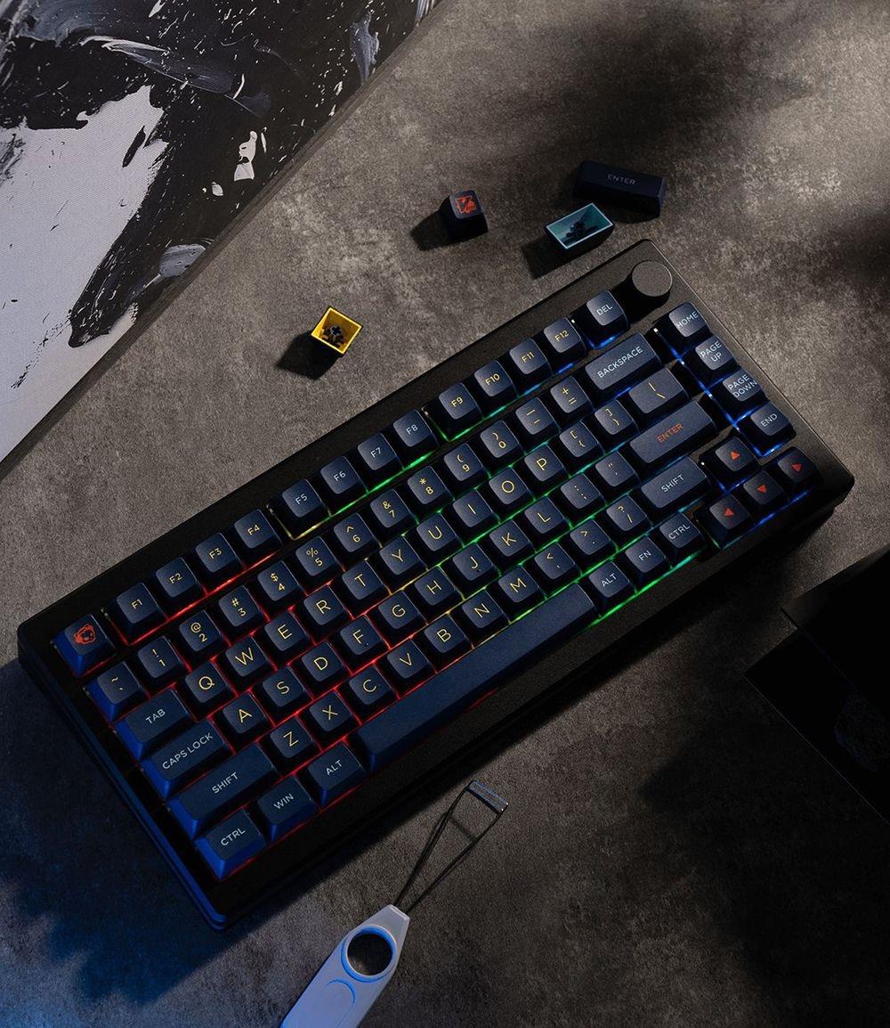 Akko MOD007B-HE Cream Yellow Magnetic Switch Mechanical Keyboard - Black