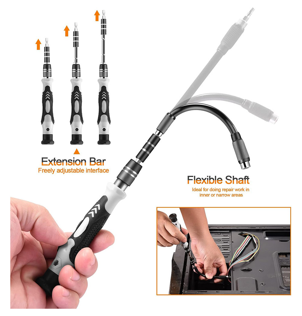 115 in 1 Precision Screwdriver Set, Magnetic Repair Tool Kit for Electronics, Computer, iPhone, Laptop, Game Console, Watch, Eyeglasses, Modding, and DIY Projects