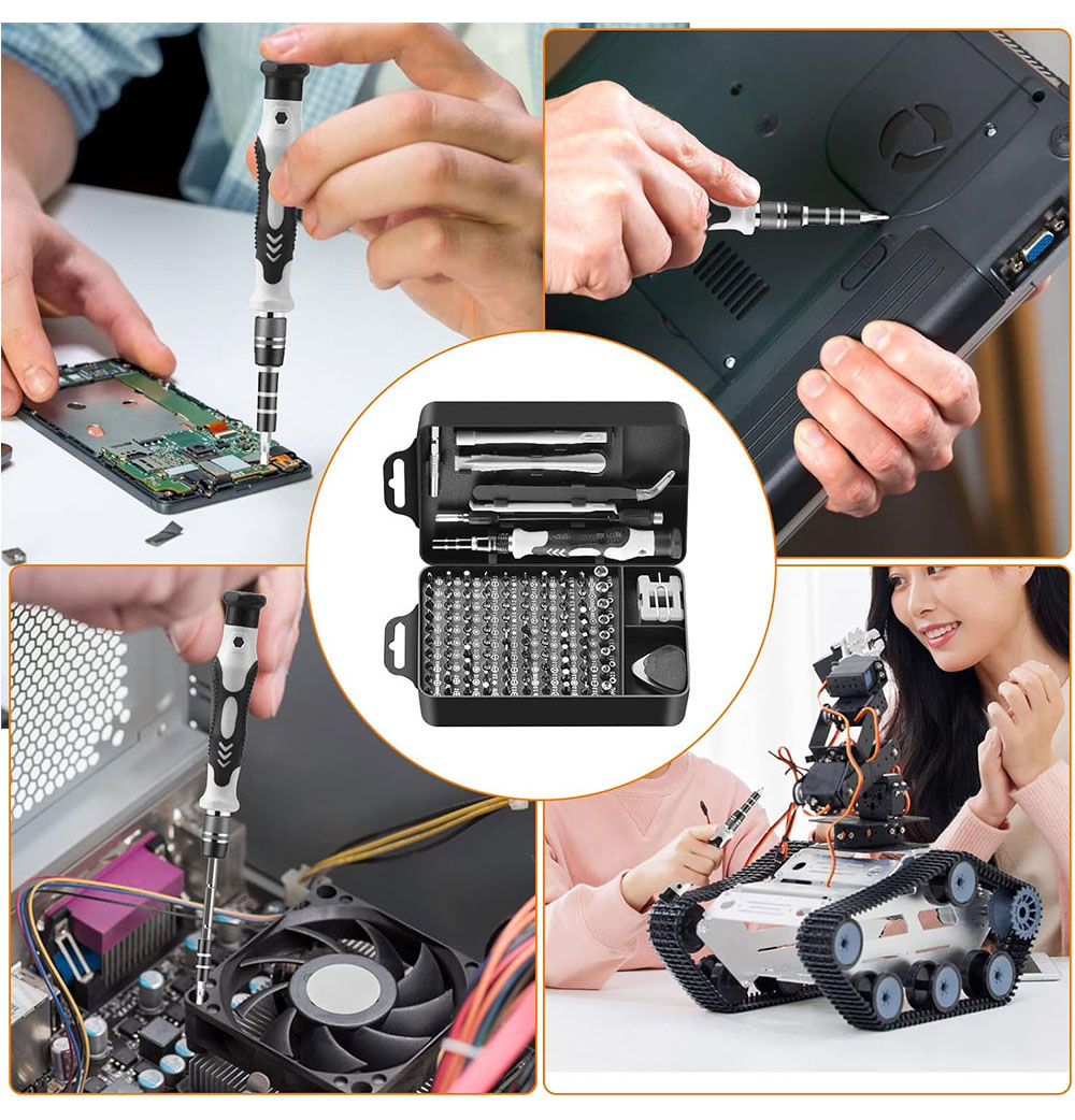 115 in 1 Precision Screwdriver Set, Magnetic Repair Tool Kit for Electronics, Computer, iPhone, Laptop, Game Console, Watch, Eyeglasses, Modding, and DIY Projects