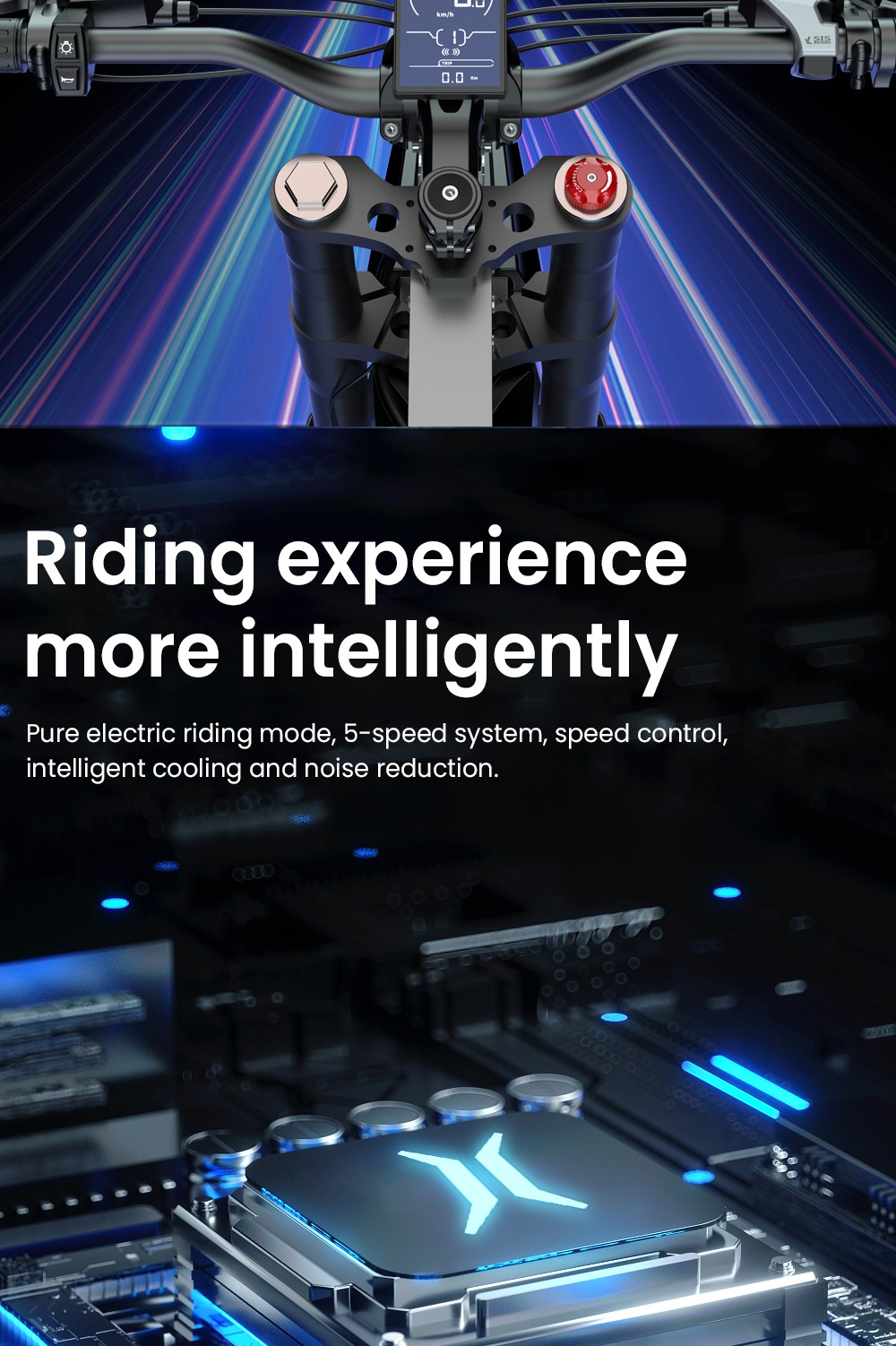 EKXBIKE X21 Max Electric Bike, 3000W Motor, 60V 30AH Battery, 19*2 inch MTB Tire, 85km/h Max Speed, 90km Range, Hydraulic Brakes, Hydraulic Shock Absorber, Shimano 7-speed, LCD Display